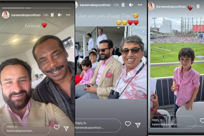 IND vs ENG: 'पहला मैच' देखने पहुंचे तैमूर, करीना कपूर ने शेयर की तस्वीरें